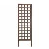 Outdoor 6-Ft Wooden Garden Lattice Trellis in Walnut Wood Finish
