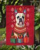 White Boxer Cropped Ears Holiday Christmas Garden Flag Mailbox Flag Decorative Yard Flag Banner Outside Patio Artwork Yard Flower Beds, Garden Size