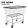 VEVOR Wire Laundry Cart, 4.5 Bushel Wire Laundry Basket with Wheels, 35''x15.7''x22'' Commercial Wire Laundry Basket Cart