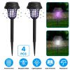 Solar Mosquito Zapper 4-Pack â€“ Dual Purple UV & White LED Modes, 532 V Electric Shock, Auto On/Off, 800 mAh Rechargeable Battery