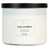 Mainstays 3-Wick Textured Wrapped Cozy Comfort Scented Candle 14 Ounce Decorative Glass Jar