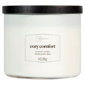 Mainstays 3-Wick Textured Wrapped Cozy Comfort Scented Candle 14 Ounce Decorative Glass Jar