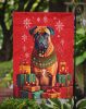 Bullmastiff Holiday Christmas Garden Flag Mailbox Flag Decorative Yard Flag Banner Outside Patio Artwork Yard Flower Beds, Garden Size, Multicolor