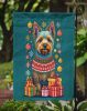 Australian Terrier Holiday Christmas Garden Flag Mailbox Flag Decorative Yard Flag Banner Outside Patio Artwork Yard Flower Beds, Garden Size
