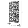 Outsunny Messy Branch Room Divider: 6.5FT Metal Outdoor Privacy Screen with Stand