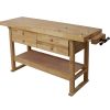 60in Workbench with 4 Drawers Wooden Workbench for Garage Workshop and Home