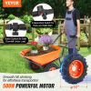 VEVOR Electric Wheelbarrow Cart, 500W Powered Utility Garden Wagon Dump Cart, 4.5 Cu. Ft. Load & 573 lbs Capacity with Metal Handle & 16" Track Wheels