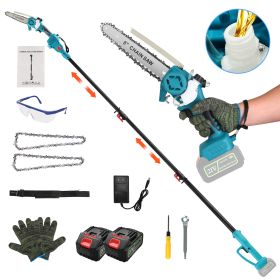 2-IN-1 Cordless Pole Saw And Mini Chainsaw With Extension Pole 21V Battery 8” Electric Brushless Pole Chainsaw with Auto Oiler Safety Switch 6.4LBS Li (Option: 3000mAh)