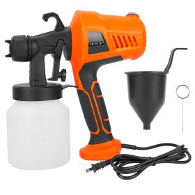 700W Electric Paint Sprayer Handheld HVLP Spray Painter Painting Spray Gun For Fences Brick Walls w/ 3 Spray Patterns 800ML Detachable Cup (Option: Orange)