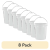 5 Gallon Round Utility Bucket, Comfort Handle, Plastic, White, PN0149, 1 Each