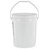 5 Gallon Round Utility Bucket, Comfort Handle, Plastic, White, PN0149, 1 Each