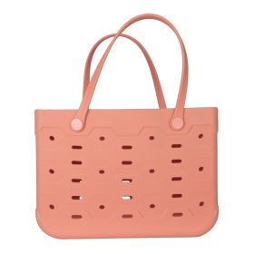 Large EVA Flex Tote â€“ 18in W x 8.75in D x 13in H â€“ Waterproof, Washable (Color: Melon Juice)