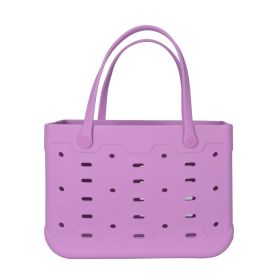 Large EVA Flex Tote â€“ 18in W x 8.75in D x 13in H â€“ Waterproof, Washable (Color: Orchid Bloom)