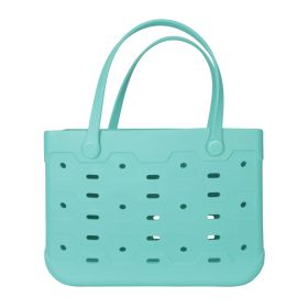 Large EVA Flex Tote â€“ 18in W x 8.75in D x 13in H â€“ Waterproof, Washable (Color: Teal Dream)