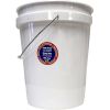 5 Gallon Round Utility Bucket, Comfort Handle, Plastic, White, PN0149, 1 Each